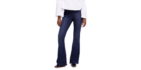 Penny Flare Jeans in Denim Blue